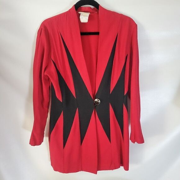 Vintage Emblem Red & Black Snazzy Jacket - Picture 4 of 10